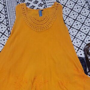 Yellow Embroidered Tunic